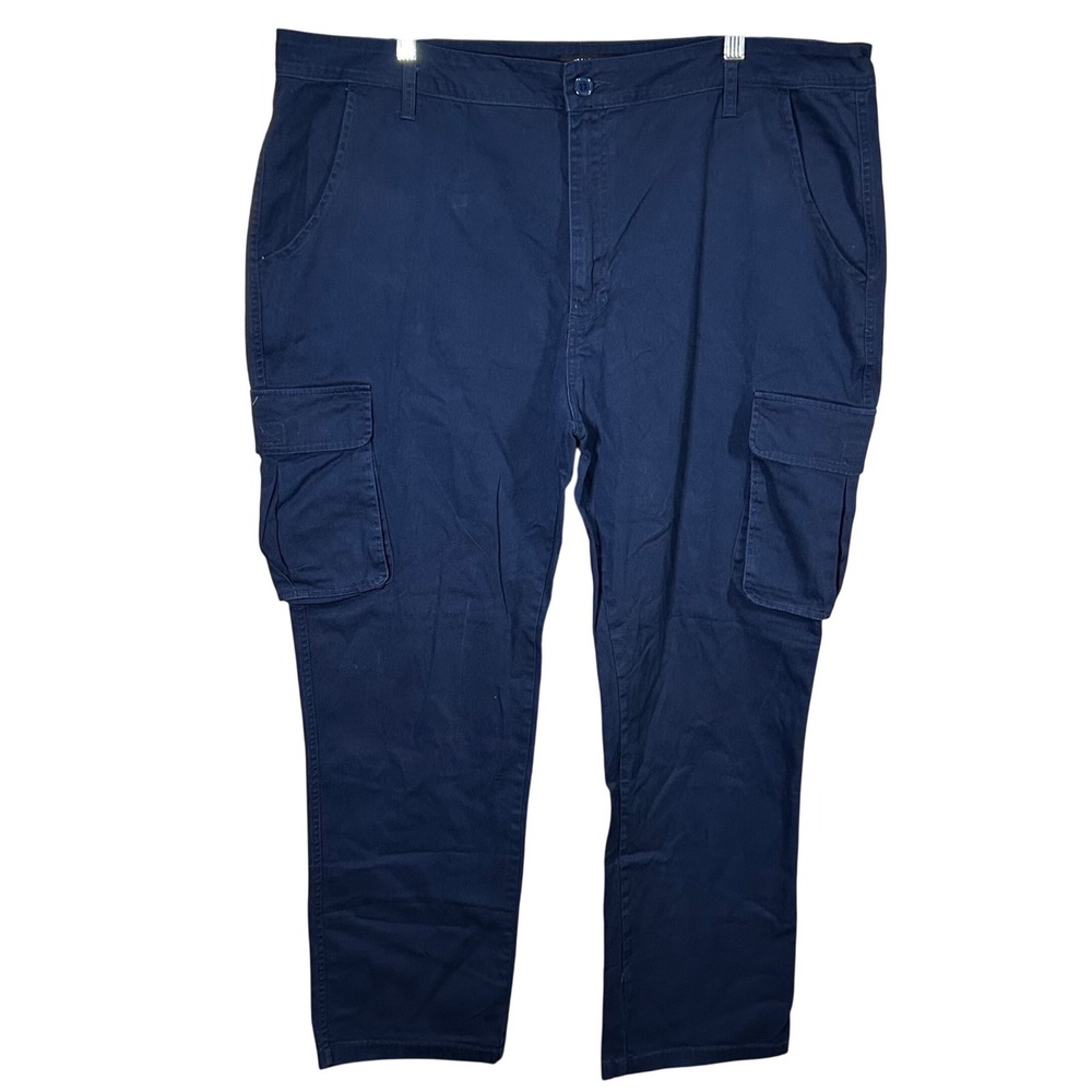 Blu‎ Rock New York Cargo Pants Navy Blue Mens Size 42 Utility Pockets EUC